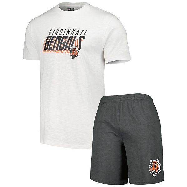 Concepts Sport Charcoal, Orange Cincinnati Bengals Meter T-shirt And Shorts  Sleep Set for Men