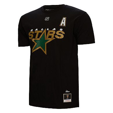 Men's Mitchell & Ness Mike Modano Black Dallas Stars  Name & Number T-Shirt