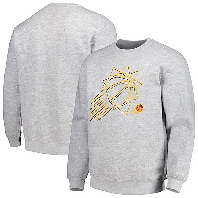 Unisex Stadium Essentials Heather Gray Phoenix Suns Element Logo Pop Pullover Sweatshirt