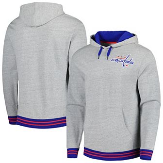 Men's Mitchell & Ness Heather Gray Washington Capitals Classic French Terry Pullover Hoodie