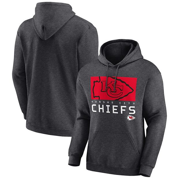 Tommy Hilfiger Mens Kansas City Chiefs Hoodie Sweatshirt, Grey, Medium