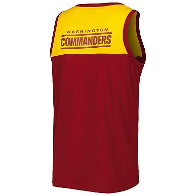 Men's Starter Burgundy/Gold Washington Commanders Logo Touchdown Fashion Tank Top
