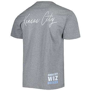 Men Mitchell & Ness Heather Gray Sporting Kansas City City Tee