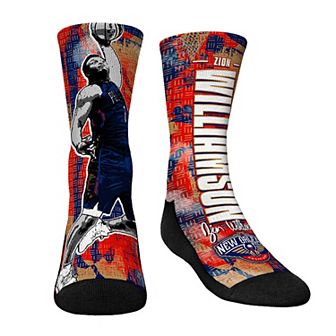 Youth Rock Em Socks Zion Williamson New Orleans Pelicans Big Player Crew Socks
