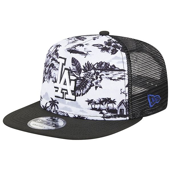 New York Yankees New Era Vacay 2.0 A-Frame Trucker 9FIFTY Snapback Hat -  White/Black