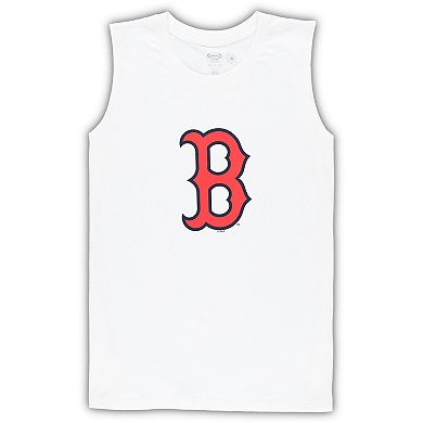 Women's Concepts Sport White/Navy Boston Red Sox Plus Size Tank Top & Shorts Sleep Set