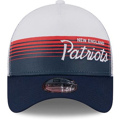 Men's New Era Navy New England Patriots Horizon A-Frame 9FORTY Snapback Hat