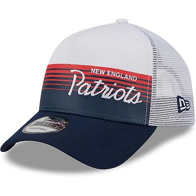 Men's New Era Navy New England Patriots Horizon A-Frame 9FORTY Snapback Hat