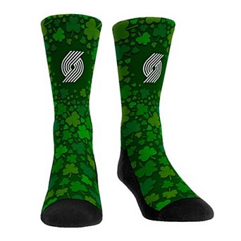 Rock Em Socks Portland Trail Blazers St. Paddy's Day Shamrock Crew Socks