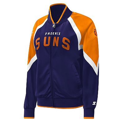 Women's Starter Purple Phoenix Suns Slam Dunk Raglan Full-Zip Track Jacket
