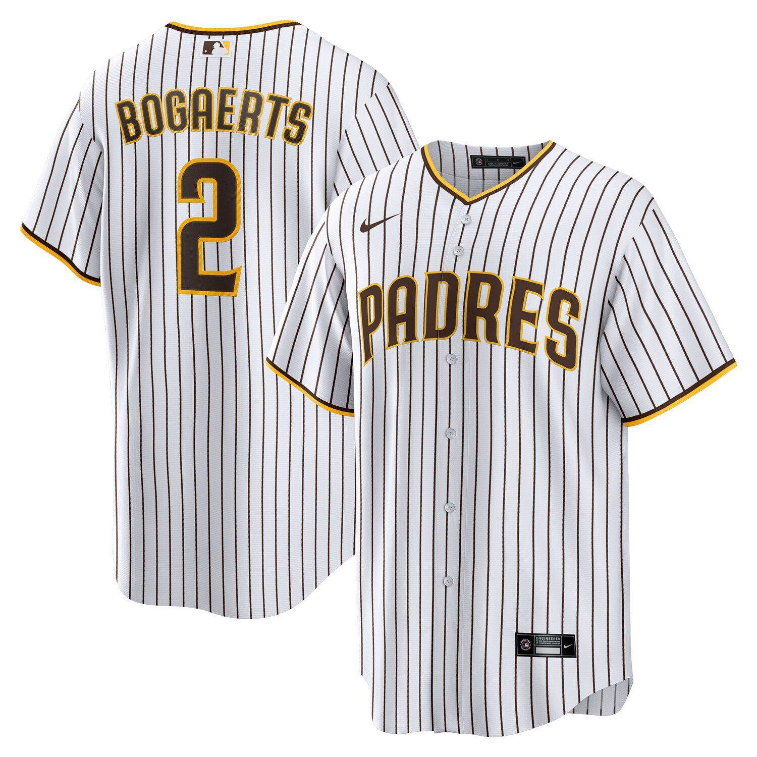 Men's Nike Xander Bogaerts White/Brown San Diego Padres Home Official ...