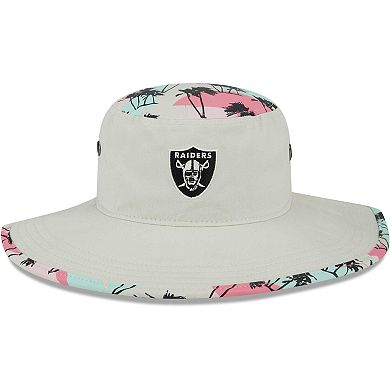 Men's New Era Khaki Las Vegas Raiders Retro Beachin' Bucket Hat