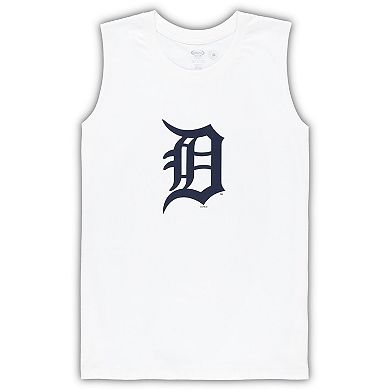 Women's Concepts Sport White/Navy Detroit Tigers Plus Size Tank Top & Shorts Sleep Set