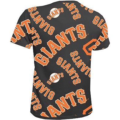 Youth Stitches Black San Francisco Giants Allover Team T-Shirt