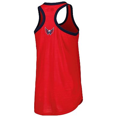 Women's G-III 4Her by Carl Banks Red Washington Capitals First Base Racerback Scoop Neck Tank Top
