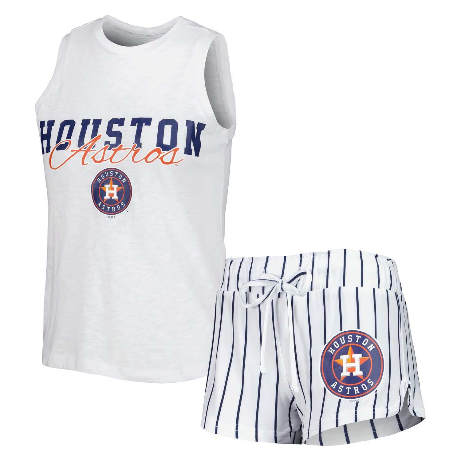 Houston Astros Concepts Sport Ethos T-Shirt & Pants Sleep Set - Navy/Orange