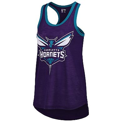 Women's G-III 4Her by Carl Banks Purple Charlotte Hornets Showdown Scoop-Neck Racerback Tank Top