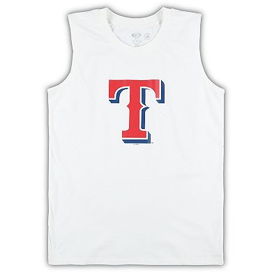 Women's Concepts Sport White/Royal Texas Rangers Plus Size Tank Top & Shorts Sleep Set