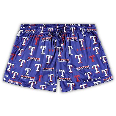 Women's Concepts Sport White/Royal Texas Rangers Plus Size Tank Top & Shorts Sleep Set