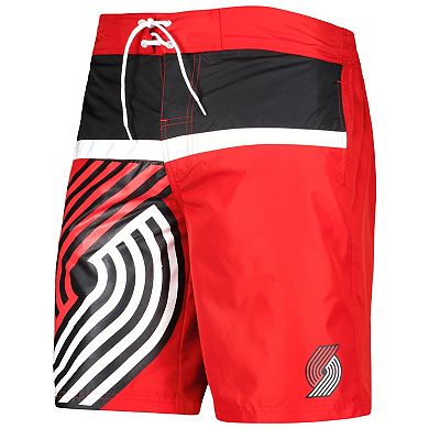 Men's G-III Sports by Carl Banks Red Portland Trail Blazers Sea Wind Swim Trunks