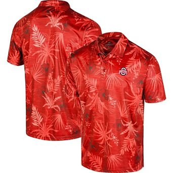 Men's Colosseum Scarlet Ohio State Buckeyes Palms Team Polo