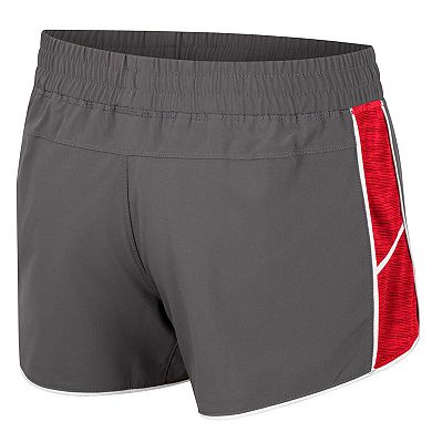 Women's Colosseum Gray Ohio State Buckeyes Pull The Switch Running Shorts