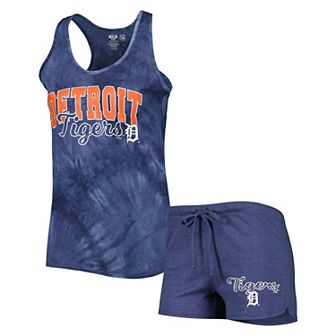 Women's Concepts Sport Navy Detroit Tigers Billboard Racerback Tank Top & Shorts Sleep Set