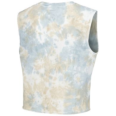 Women's The Wild Collective White Los Angeles Dodgers Washed Muscle Tank Top