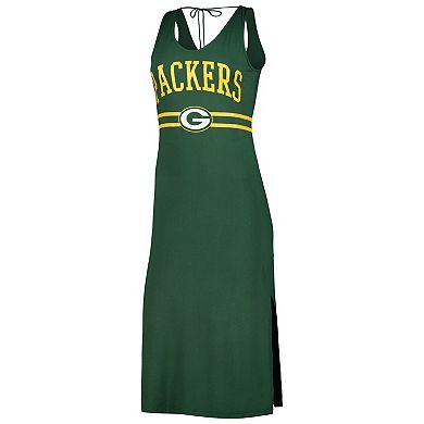 Women's G-III 4Her by Carl Banks Green Green Bay Packers Training V-Neck Maxi Dress