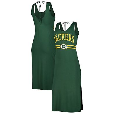 Women's G-III 4Her by Carl Banks Green Green Bay Packers Training V-Neck Maxi Dress