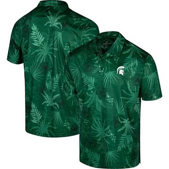 Men's Colosseum Green Michigan State Spartans Palms Team Polo