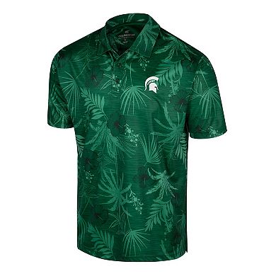 Men's Colosseum Green Michigan State Spartans Palms Team Polo