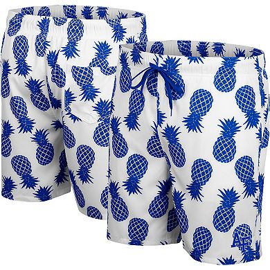 Men's Colosseum White Air Force Falcons Pineapples Swim Shorts