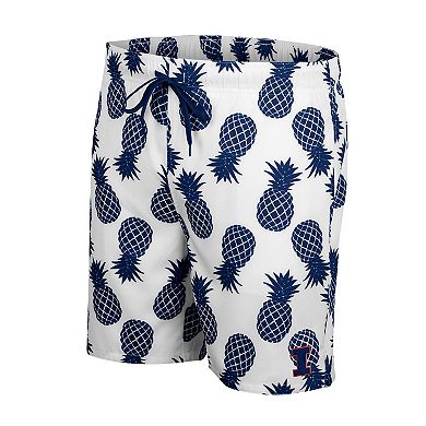 Men's Colosseum White Illinois Fighting Illini Pineapples Swim Shorts