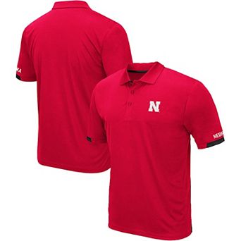 Men's Colosseum Red Nebraska Huskers Big & Tall Santry Polo