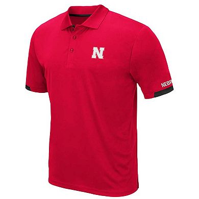Men's Colosseum Red Nebraska Huskers Big & Tall Santry Polo