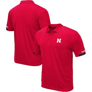 Men's Colosseum Red Nebraska Huskers Big & Tall Santry Polo