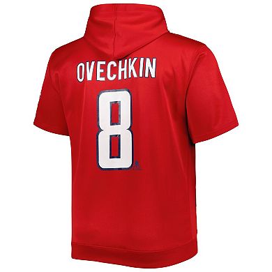 Men's Fanatics Branded Alexander Ovechkin Red Washington Capitals Big & Tall Captain Patch Name & Number Pullover Hoodie