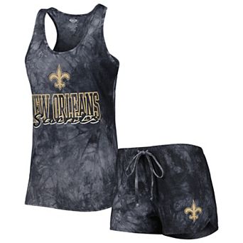 Women's Concepts Sport Charcoal New Orleans Saints Billboard Scoop Neck Racerback Tank Top and Shorts Sleep Set