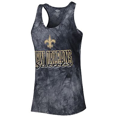 Women's Concepts Sport Charcoal New Orleans Saints Billboard Scoop Neck Racerback Tank Top and Shorts Sleep Set