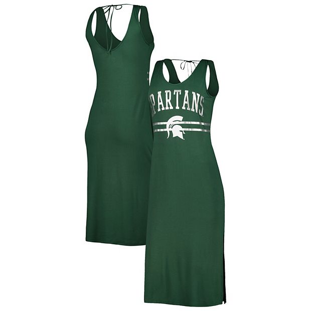 Women's G-III 4Her by Carl Banks Green Michigan State Spartans Training  V-Neck Maxi Dress
