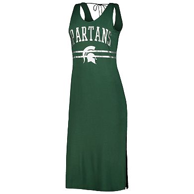 Women's G-III 4Her by Carl Banks Green Michigan State Spartans Training V-Neck Maxi Dress