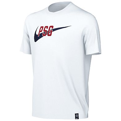 Youth Nike White Paris Saint-Germain Swoosh T-Shirt