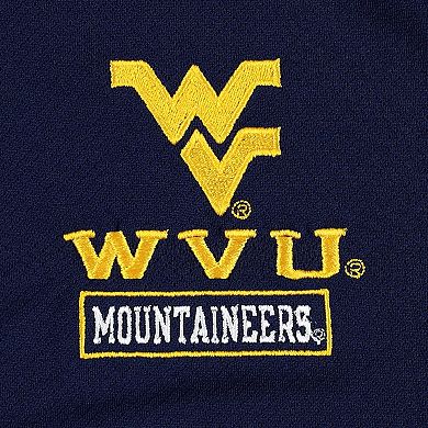 Men's Champion Navy West Virginia Mountaineers Textured Quarter-Zip Jacket