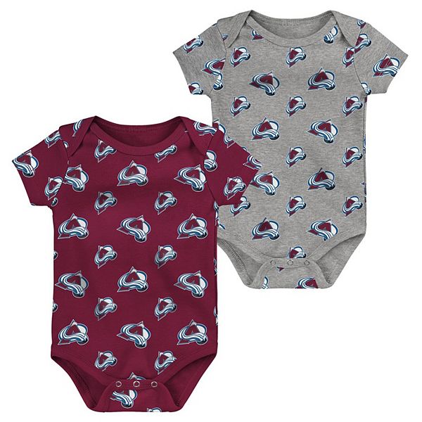 Newborn & Infant Burgundy/Gray Colorado Avalanche TwoPack Double Up