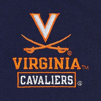 Men's Champion Navy Virginia Cavaliers Textured Quarter-Zip Jacket