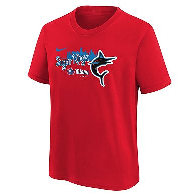 Preschool Nike Red Miami Marlins City Connect Graphic T-Shirt
