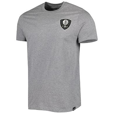 Men's '47 Heather Gray Brooklyn Nets 10th Anniversary Backer T-Shirt