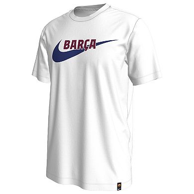 Men's Nike White Barcelona Swoosh T-Shirt