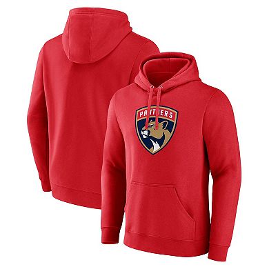 Men's Fanatics Branded Red Florida Panthers Primary Team Logo Pullover Hoodie